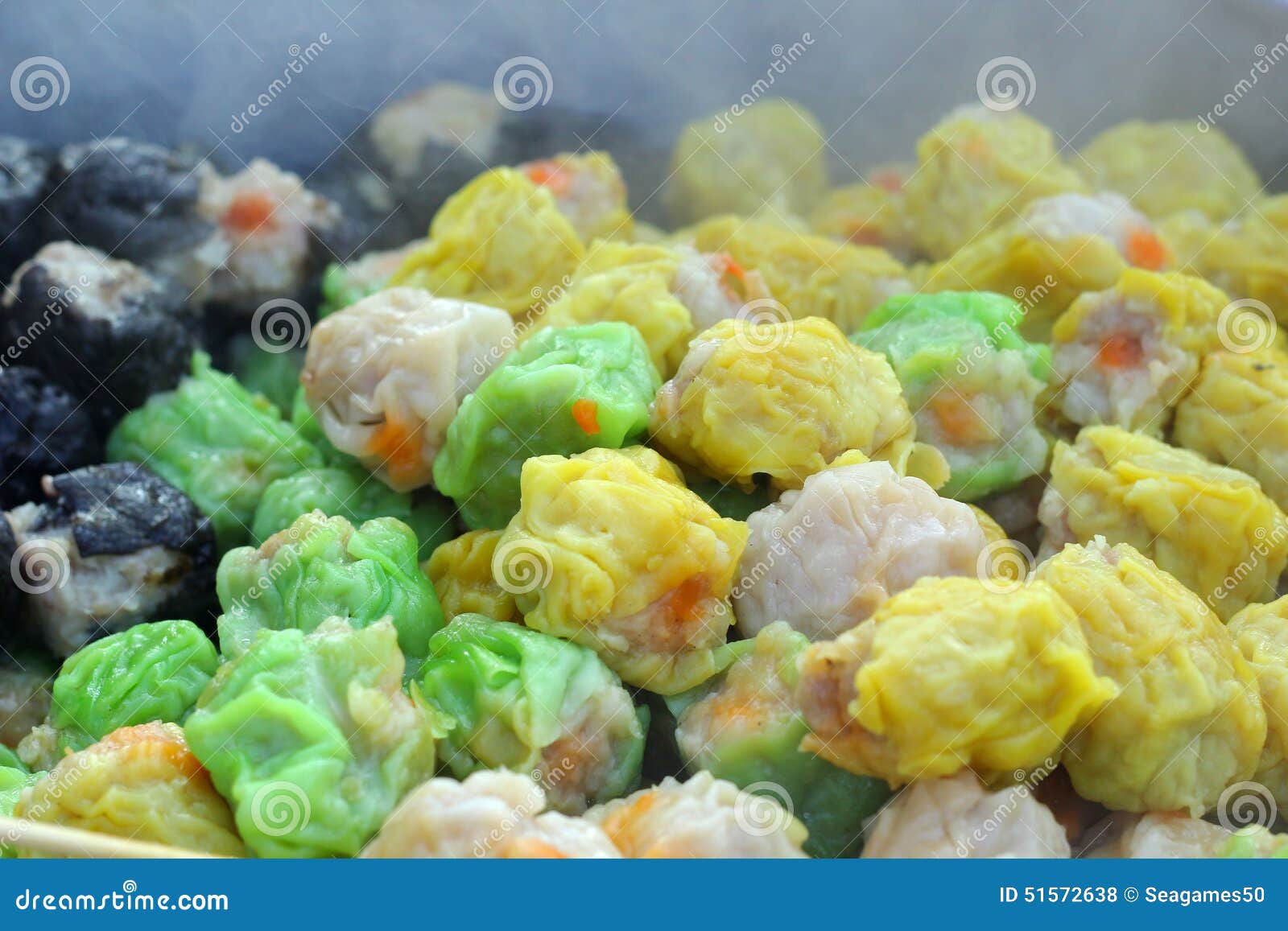 Chinese Steamed Dumplings at the Market Stock Photo Image of meal