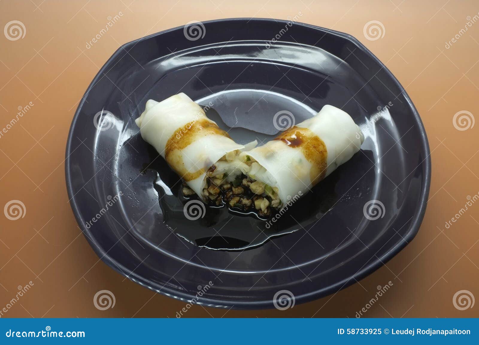 Chinese Steamed Rice Noodle Roll with Tofu Stock Image Image of meal