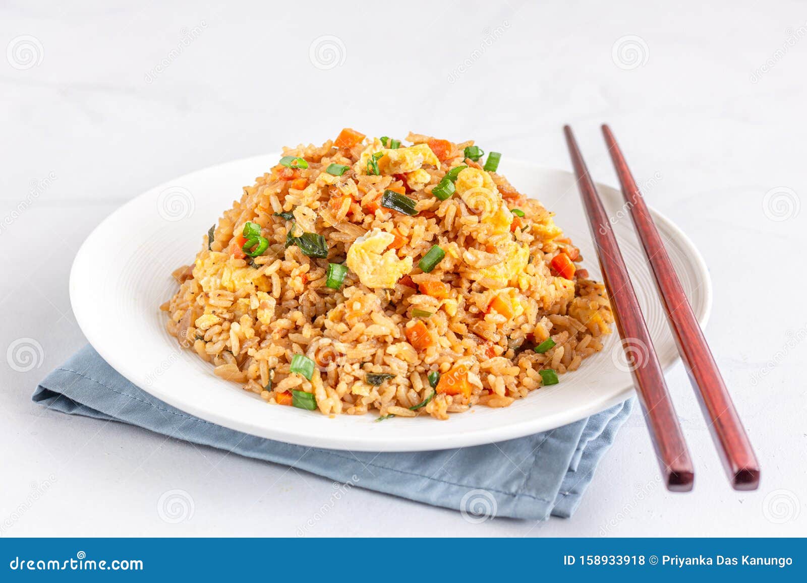 Chinese Stir Fried Rice with Chopsticks Stock Photo - Image of healthy