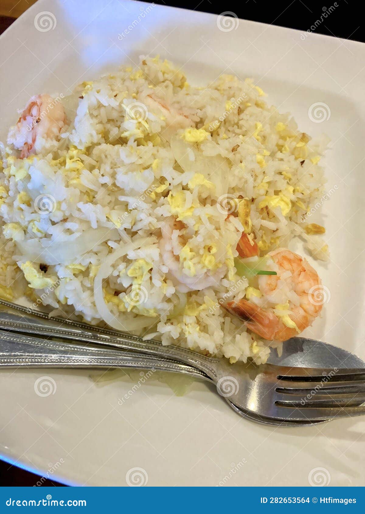 Chinese Stir Fried Rice with Shrimp and Egg Stock Photo - Image of asia