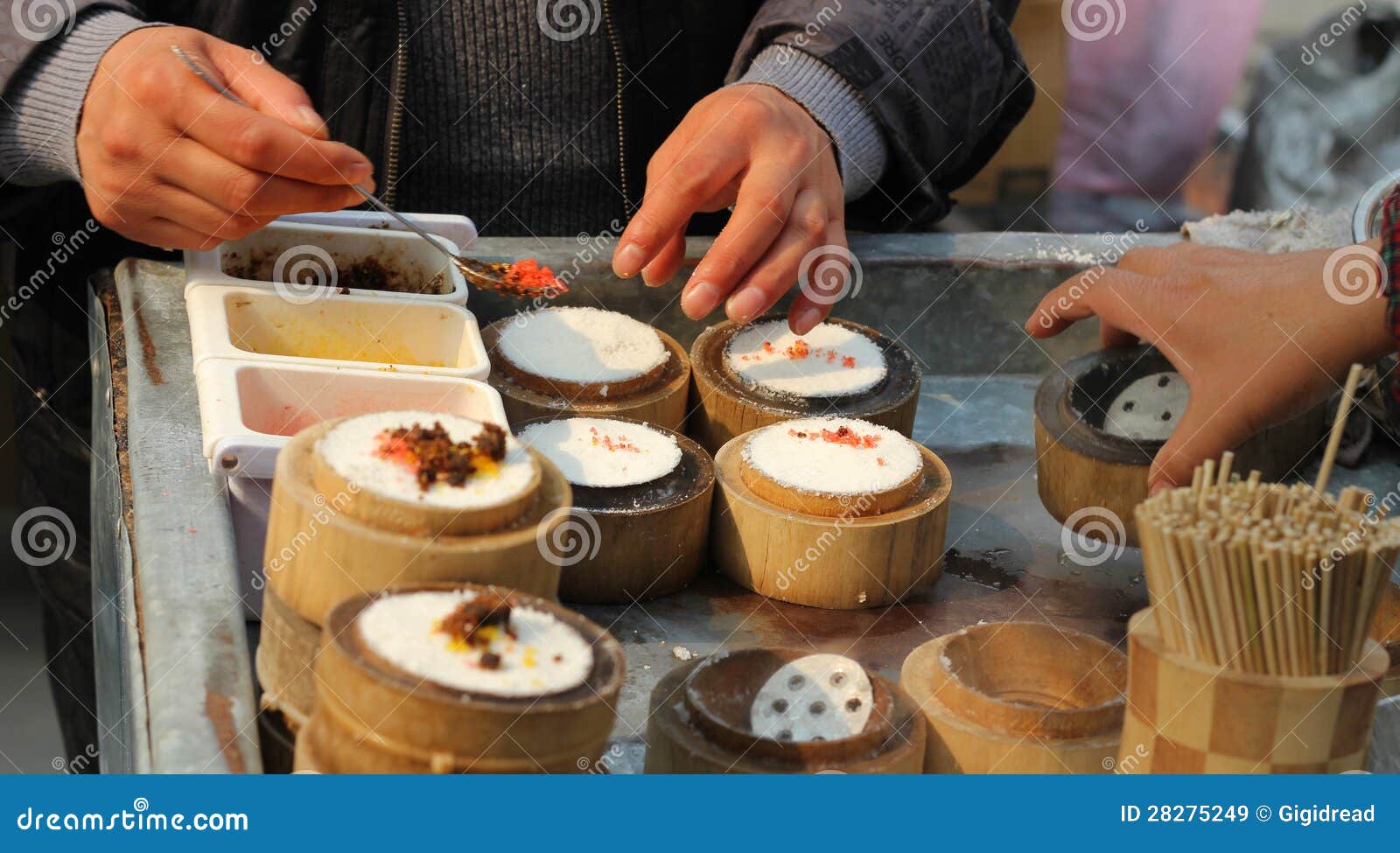 Chinese street food vendor stock image. Image of store - 28275249