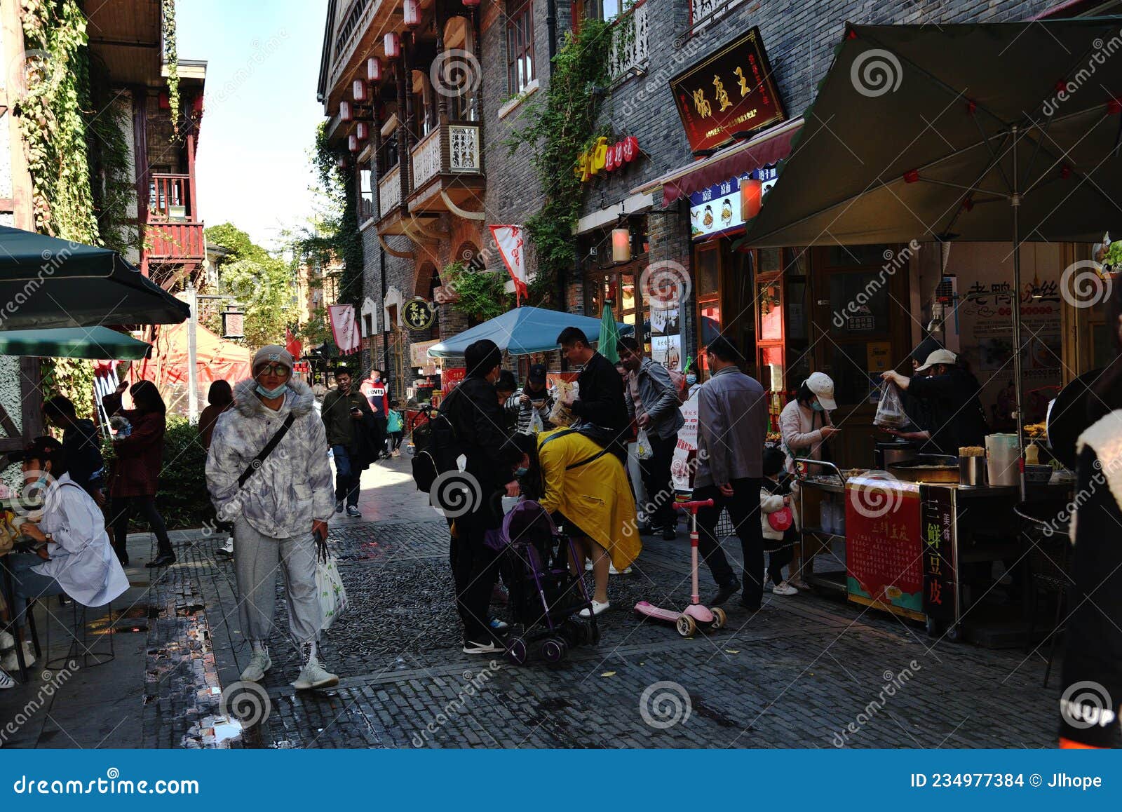 Commercial street view editorial stock image. Image of travel - 234977384