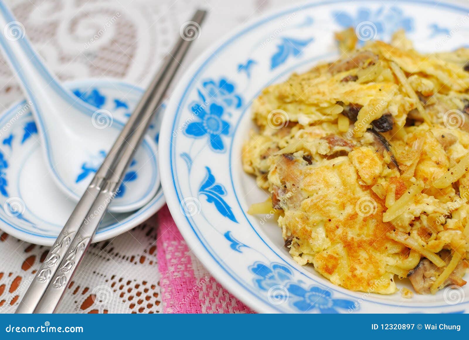 Chinese style fried egg stock image. Image of style, cooking 12320897