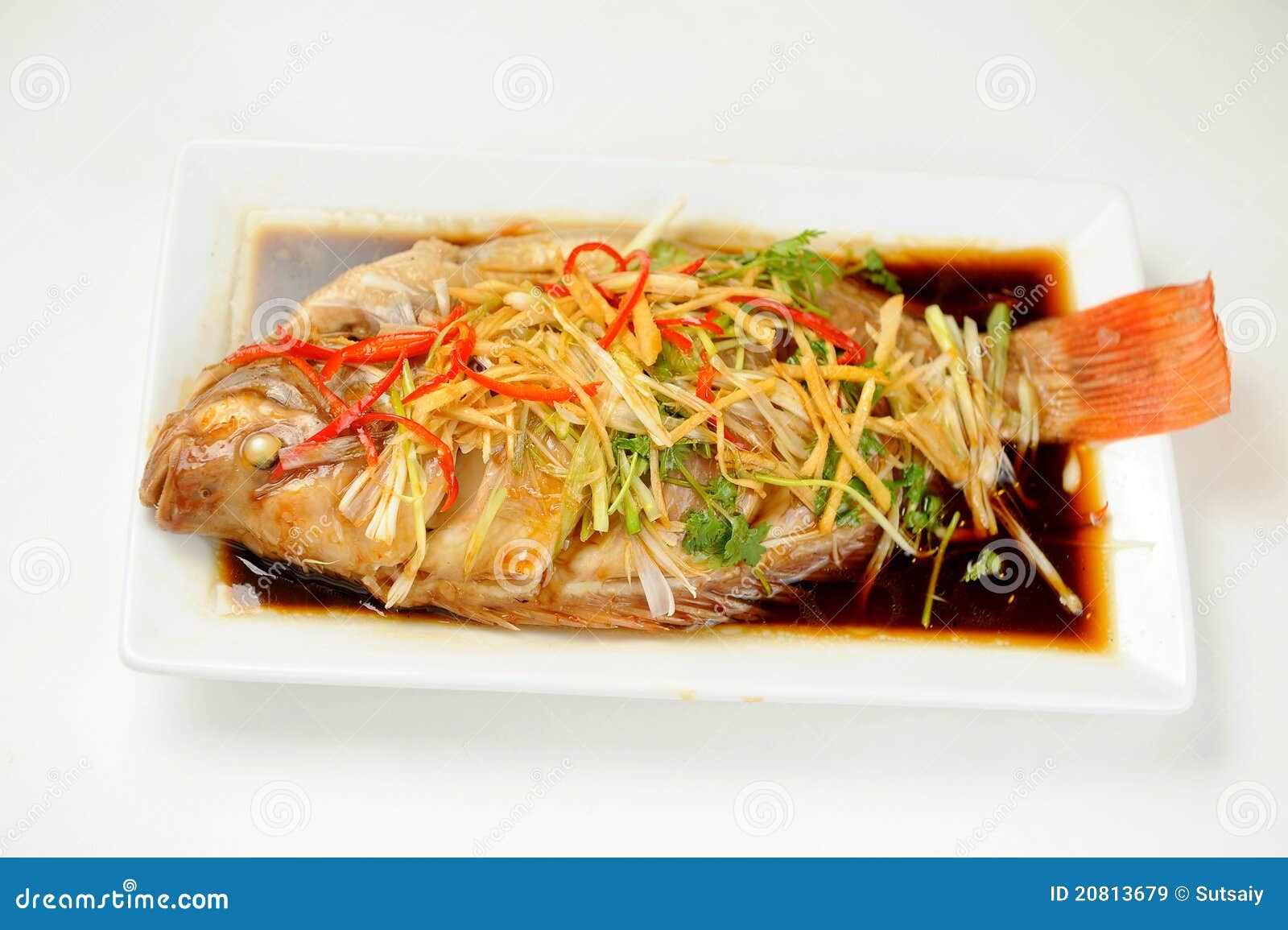 chinese style marinated steamed fish