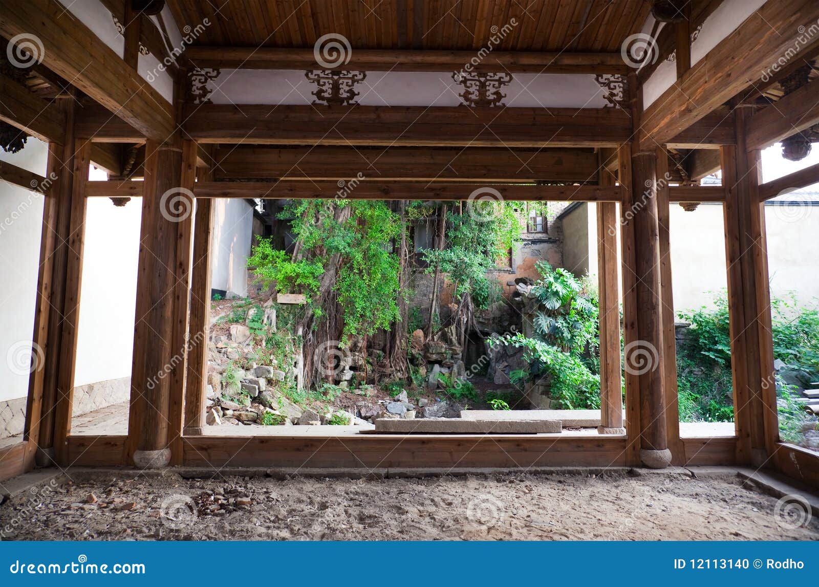 Chinese style old house stock photo. Image of count, hall 12113140