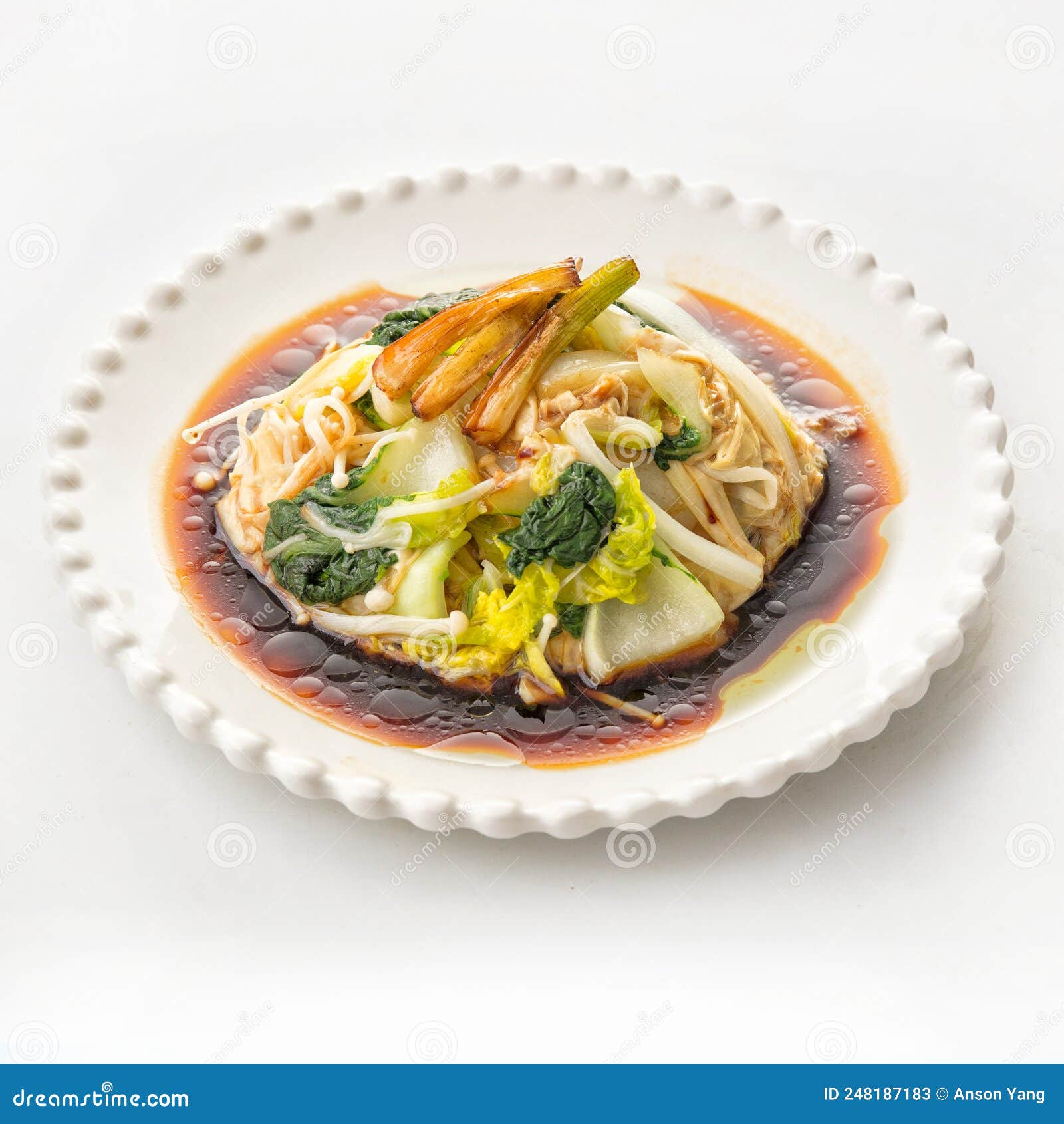 Chinese Style Sauce Roasted Vegetables Stock Image - Image of sauce