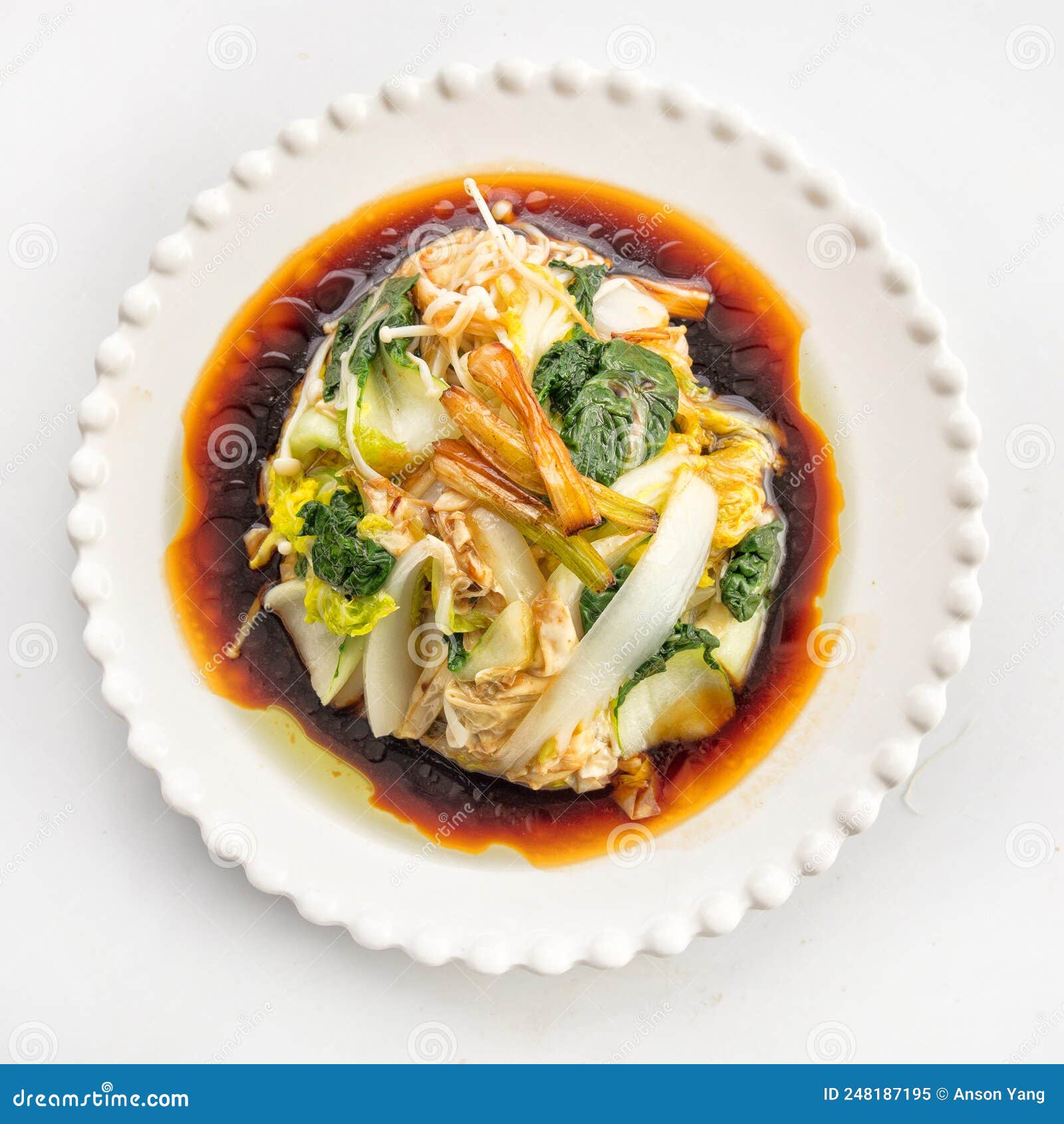 Chinese Style Sauce Roasted Vegetables Stock Image - Image of fruit