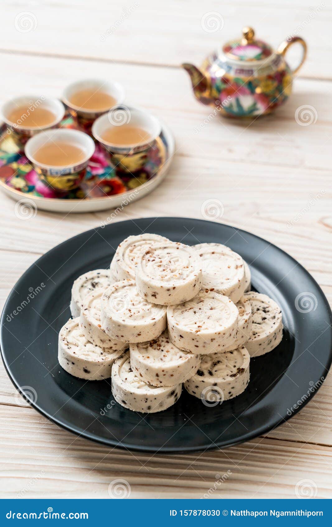 Chinese Sweetmeat Made of Rice Flour Stock Photo - Image of pancake ...