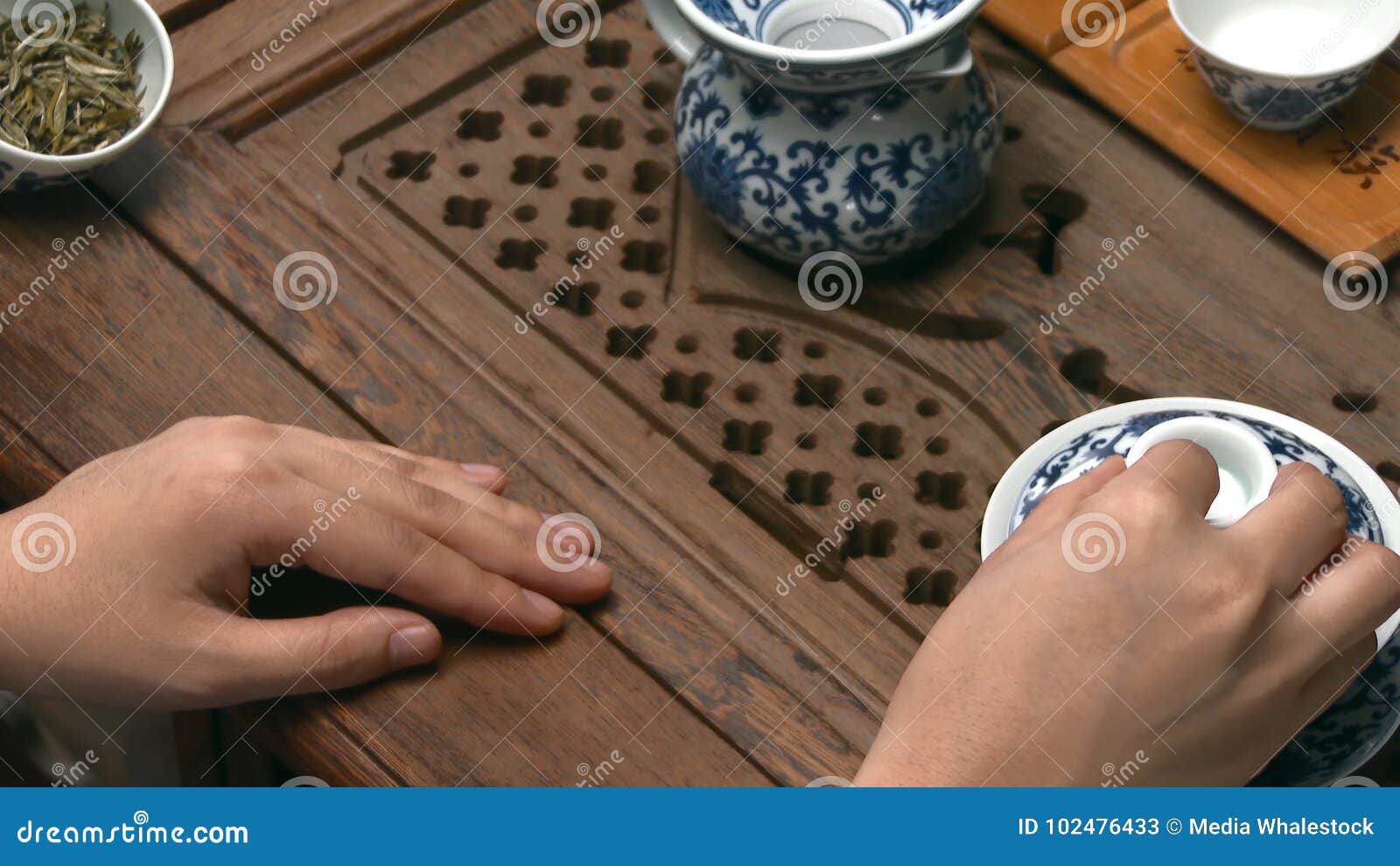 Chinese Tea Ceremony is Performed by Tea Master. Chinese Tea Ceremony