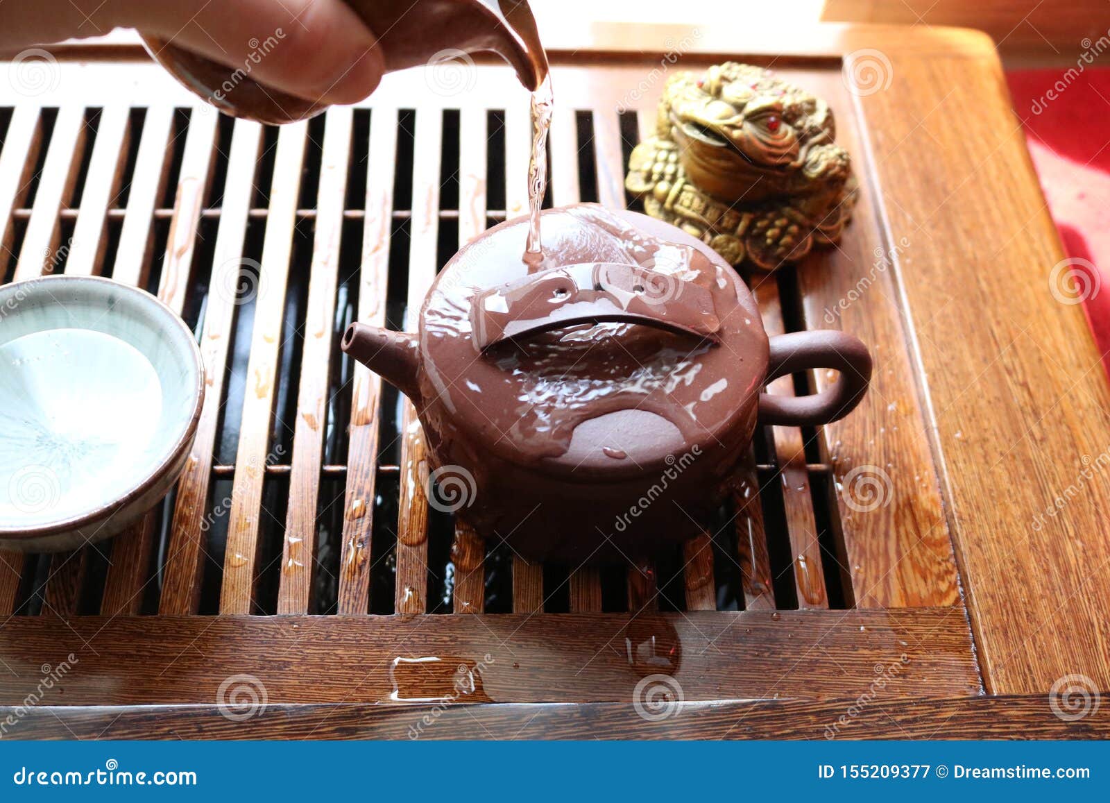 Chinese Tea Ceremony Using Tea Utensils Stock Image Image of china