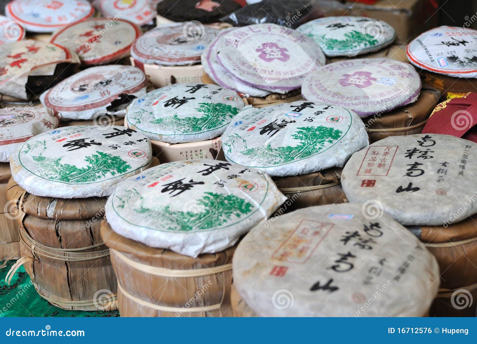 Chinese Tea in Market Place Editorial Photo Image of display, market