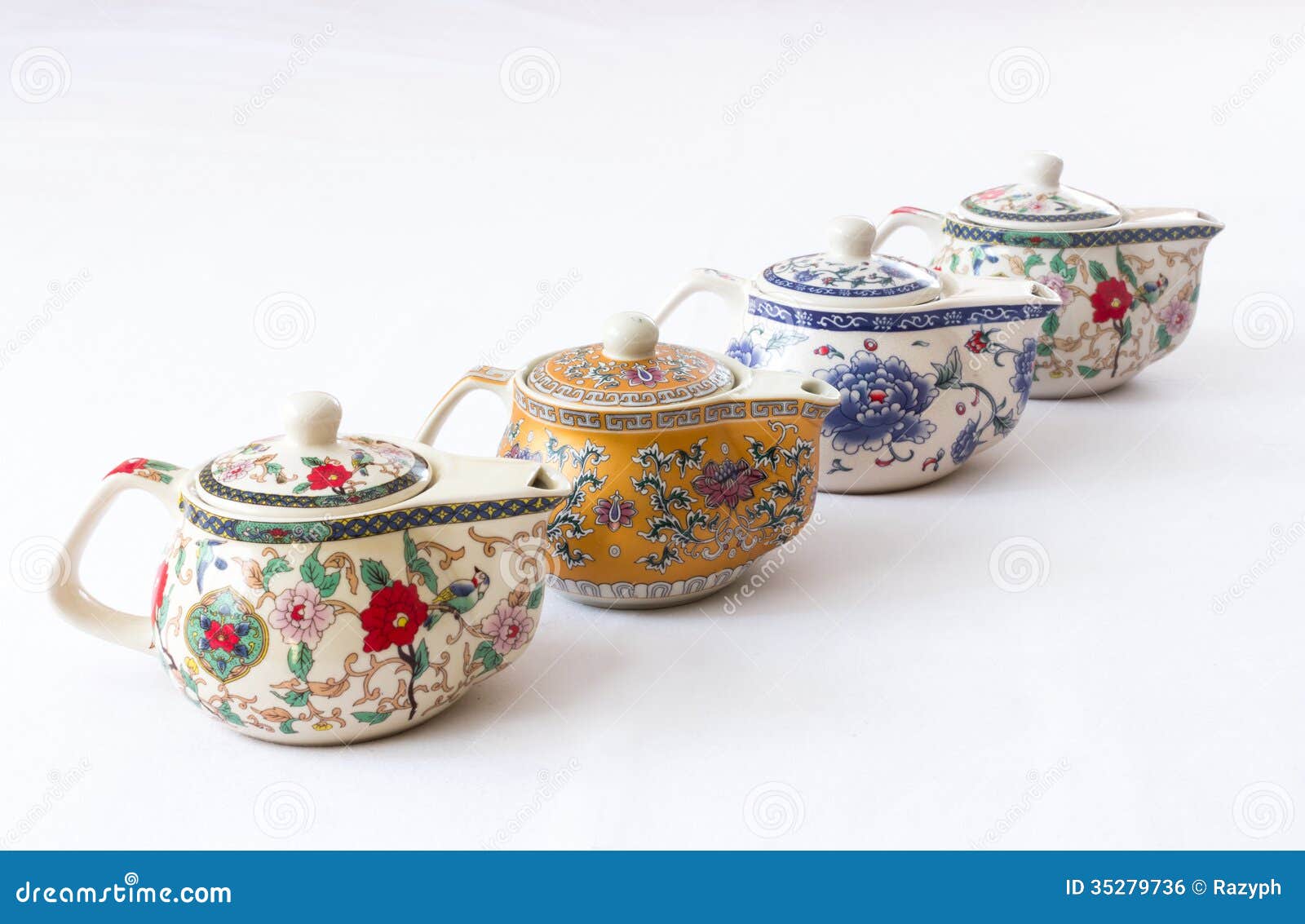 Chinese tea pots stock photo. Image of desing, service 35279736