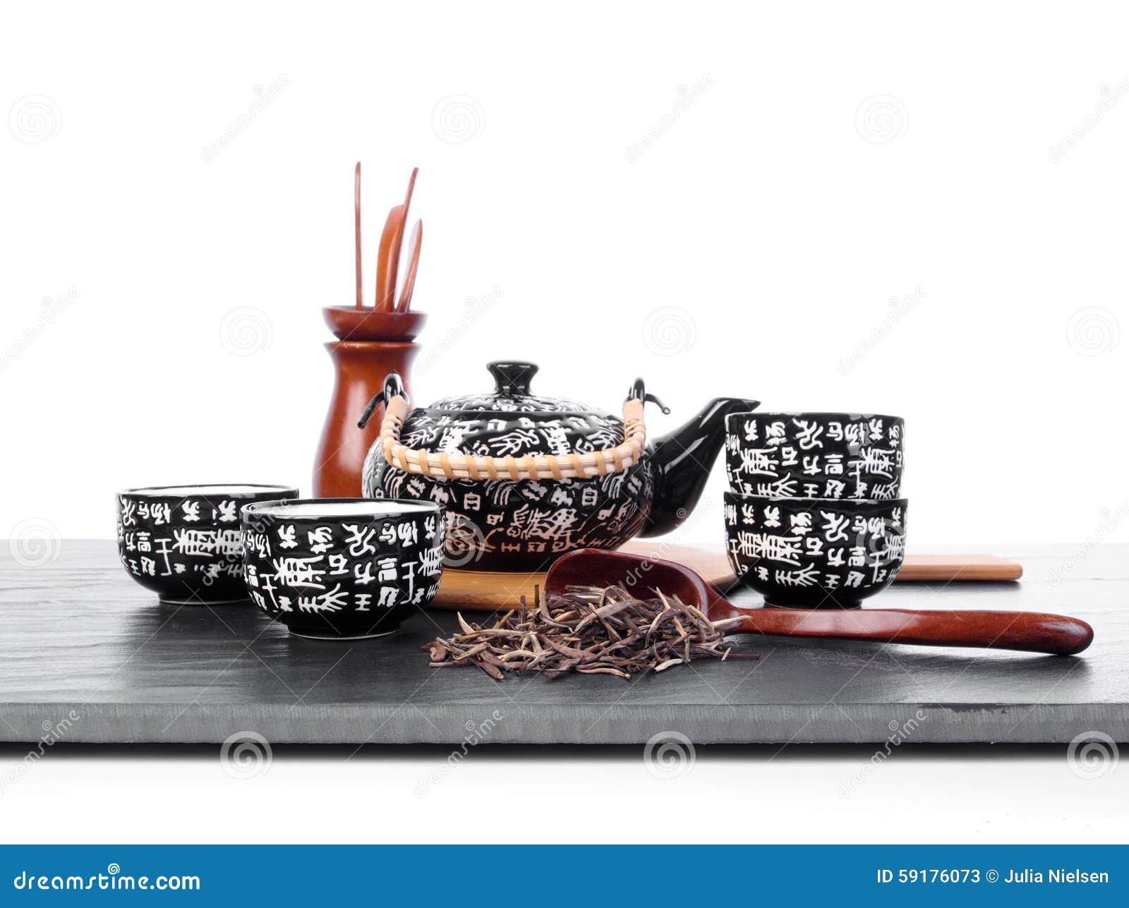 Chinese Tea Set For Tea Ceremony Stock Image Image of drink, bamboo