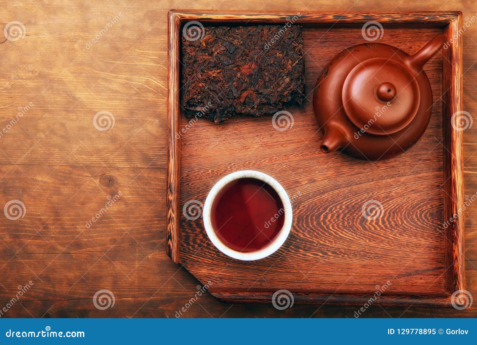 Chinese Teapot Black Tea Cup Table Stock Image Image of beverage