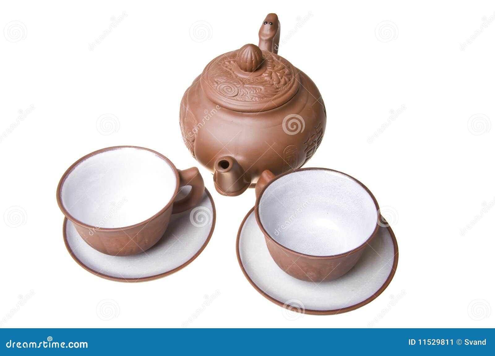 Chinese teapot and cups stock image. Image of japanese 11529811