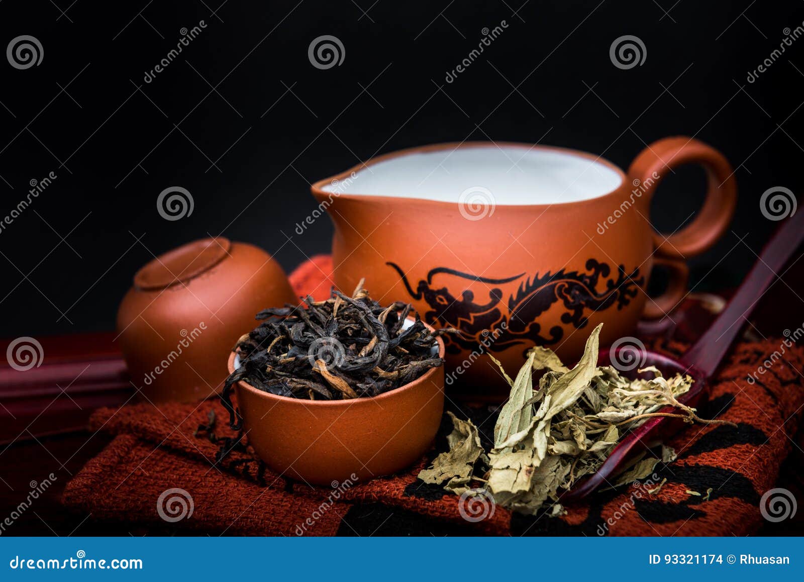 Chinese teapot set stock photo. Image of clay, healthy 93321174