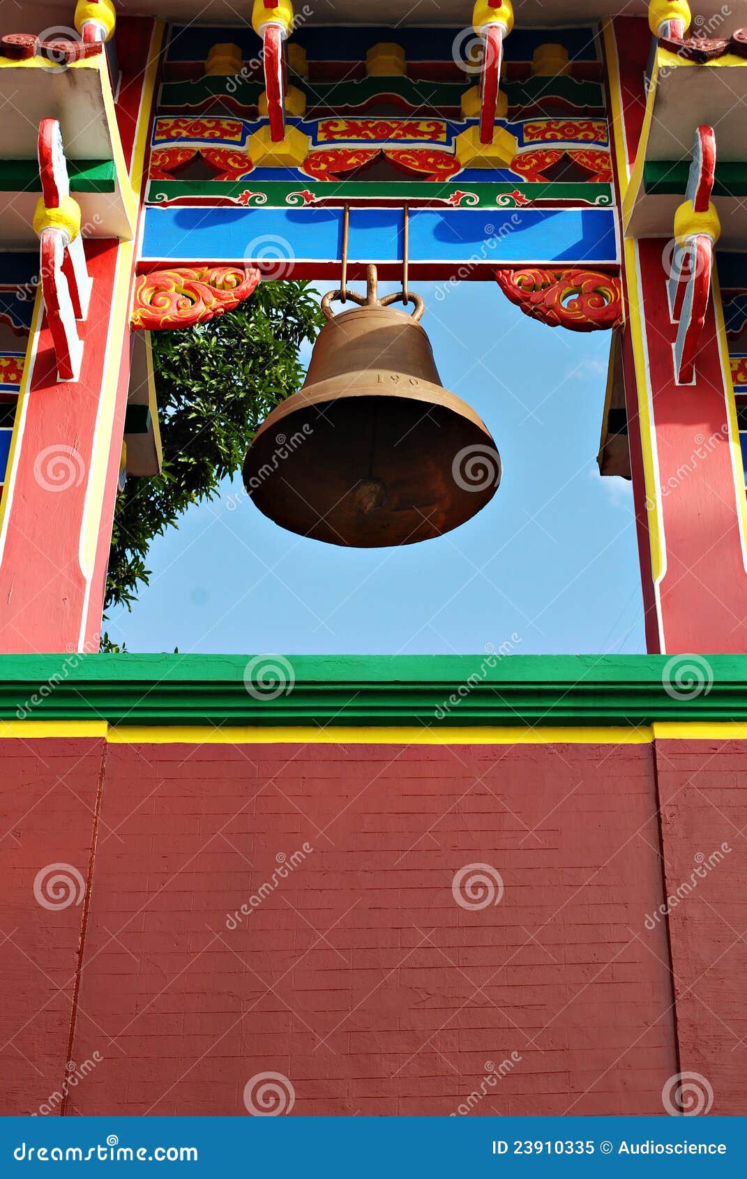 Chinese Temple Bell stock image. Image of bell, bronze 23910335