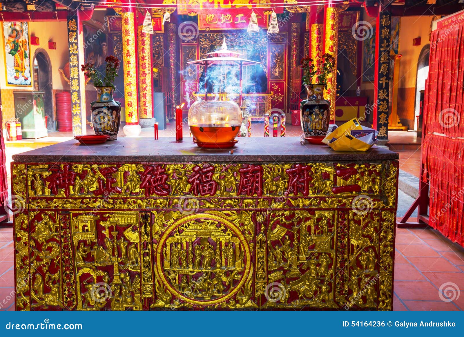 Chinese temple stock photo. Image of altar, buddha, southeast 54164236