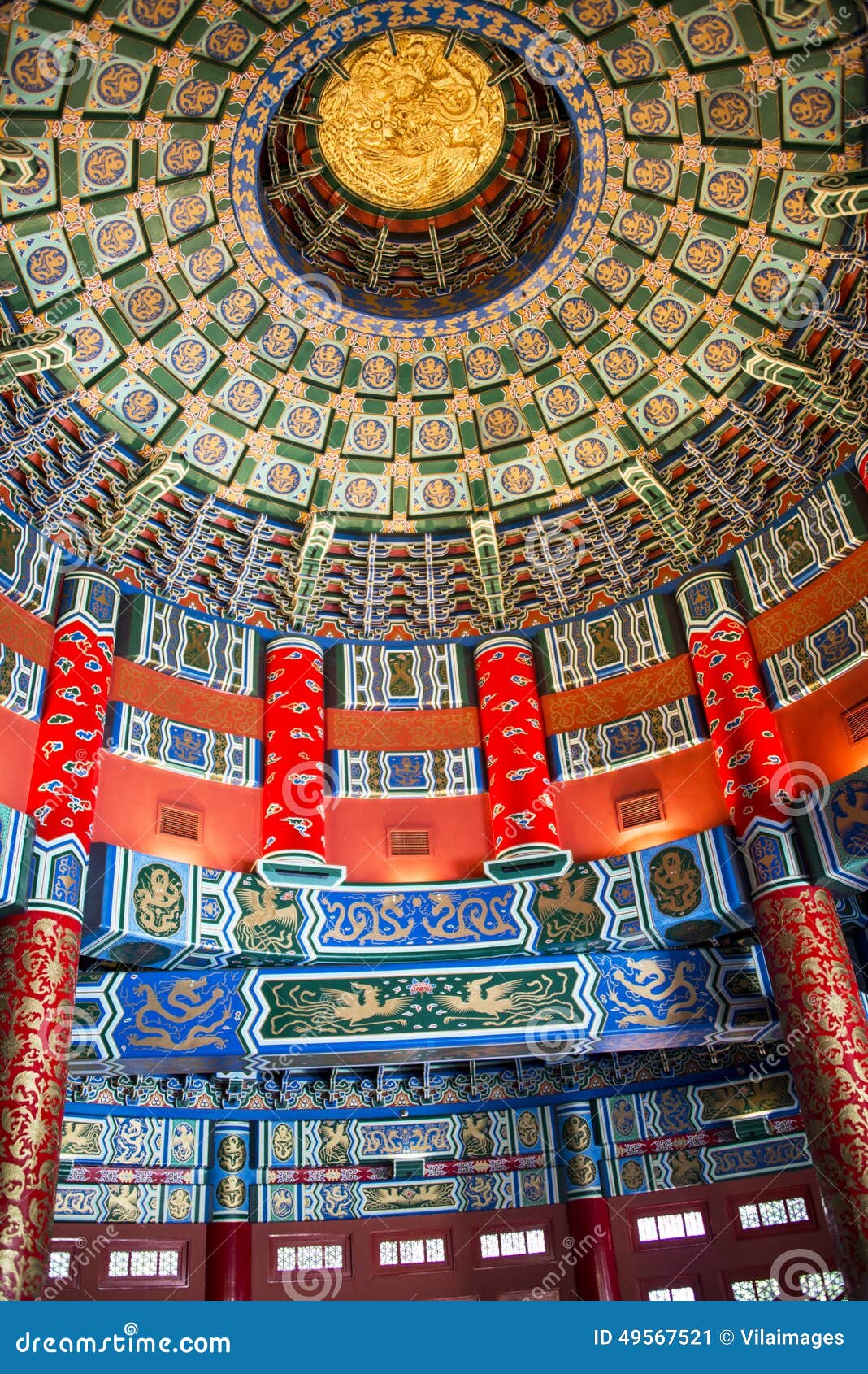 Chinese Temple stock image. Image of colorful, beijing 49567521