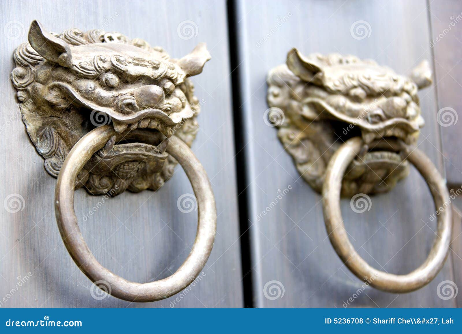 Chinese Temple Door Knobs stock photo. Image of entre 5236708
