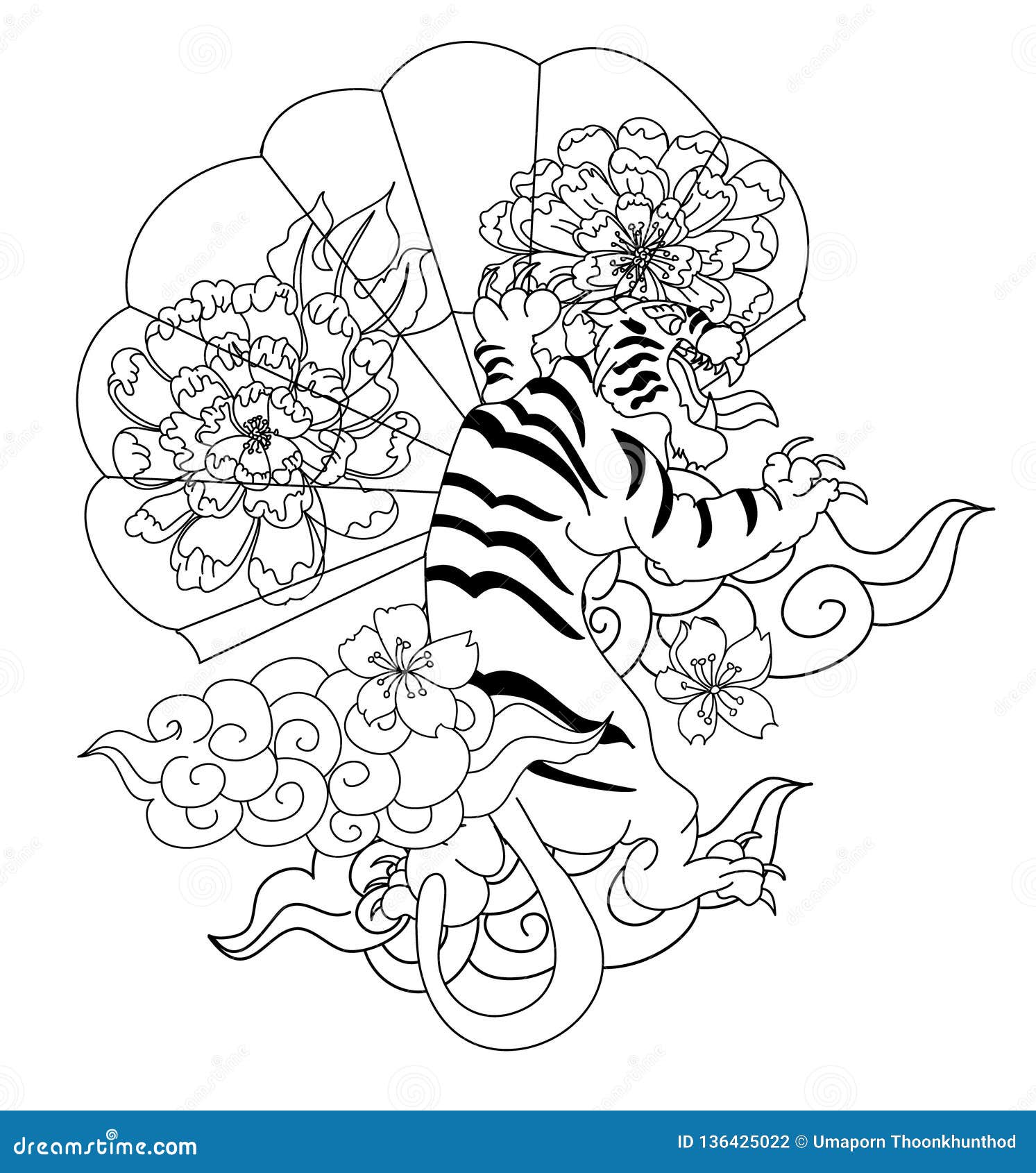 Chinese Tiger with Sakura Flower and Water Splash Design Tiger and Cherry Peach Flower Art Vector Stock Vector - Illustration of black, colud: 136425022 Chinese Tiger with Sakura Flower and Water Splash Design Tiger and Cherry Peach Flower Art Vector Stock Vector - Illustration of black, colud: 136425022