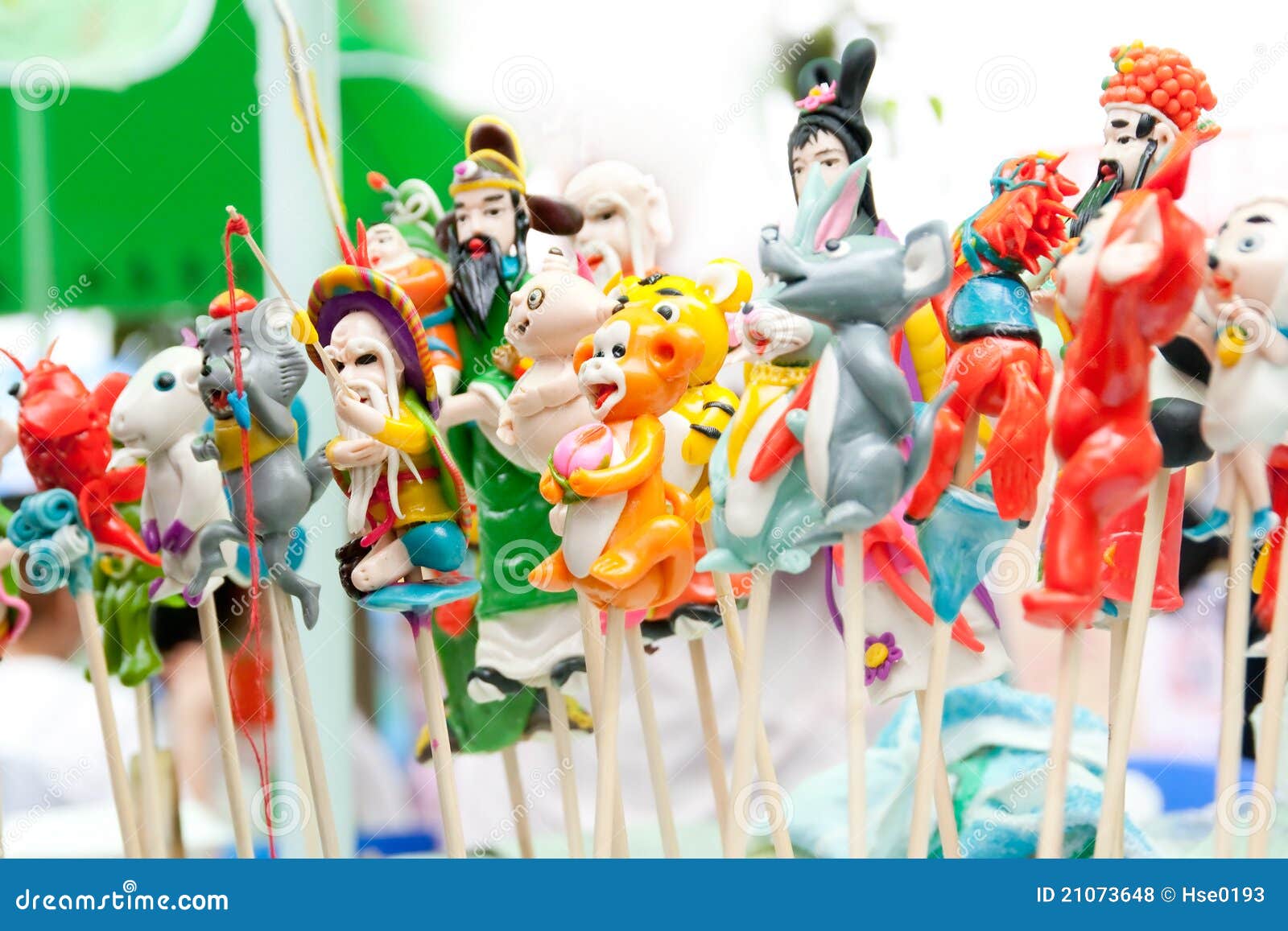 Chinese Traditional Craft, Dough Figurines Royalty Free Stock Photos