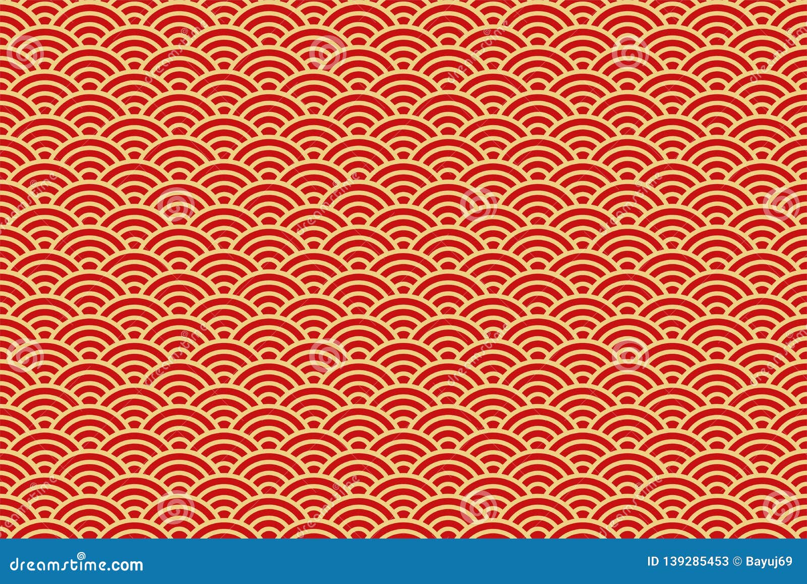 chinese traditional oriental ornament background, red golden clouds  pattern seamless