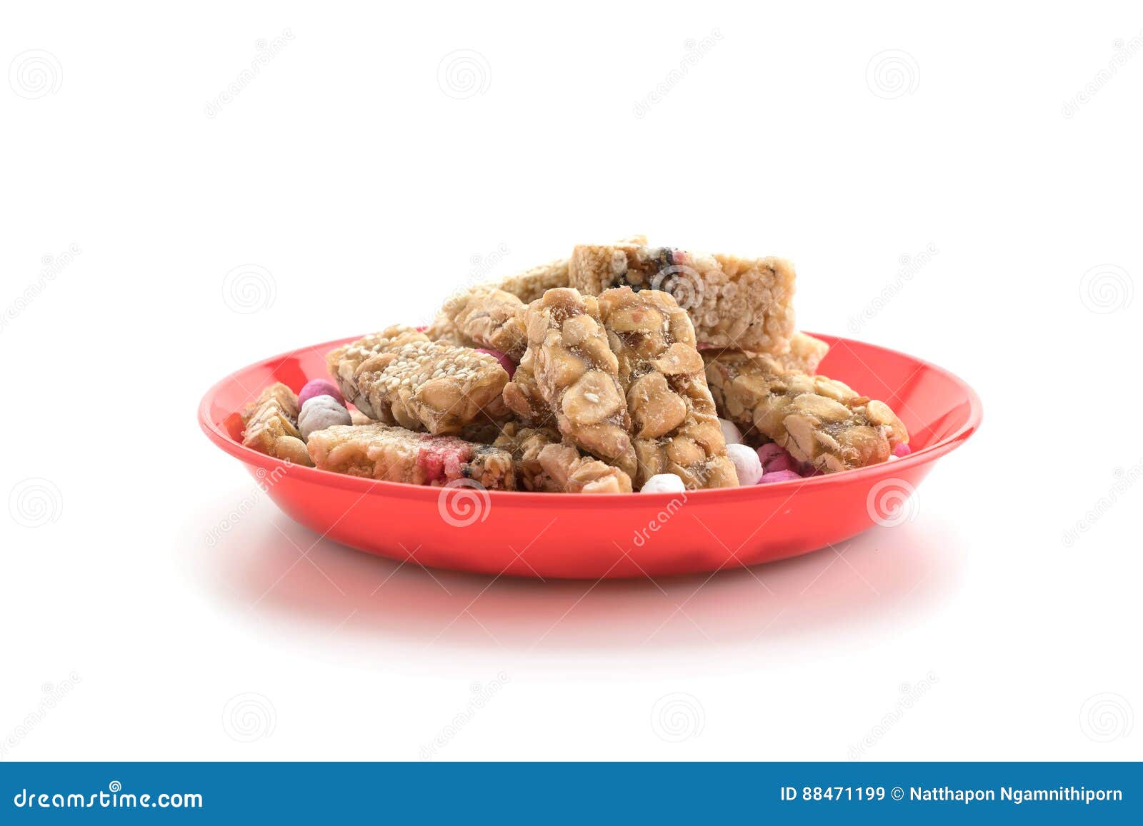 Chinese Traditional Snack Peanuts And Sesame Candy Bars Stock Image