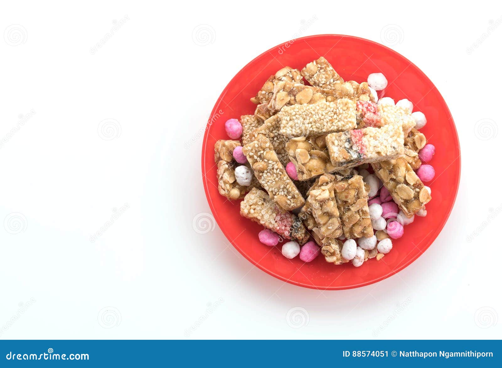 Chinese Traditional Snack Peanuts and Sesame Candy Bars Stock Image
