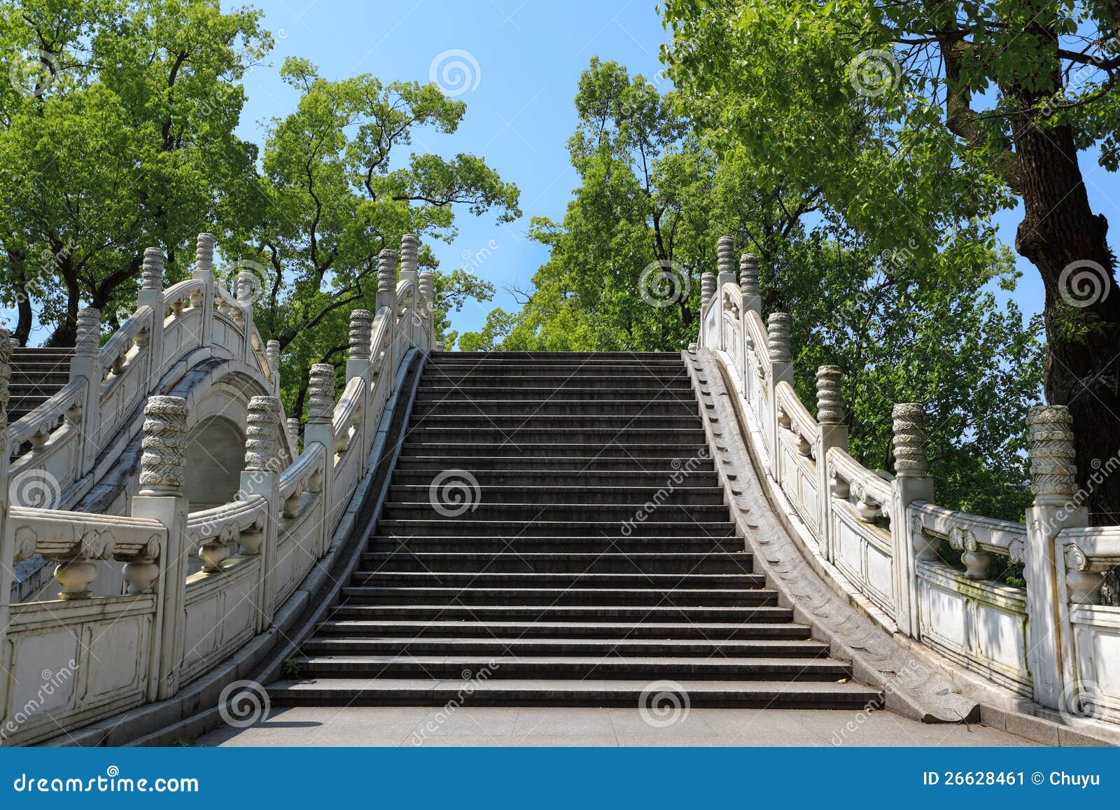 Chinese Traditional Stone Arch Bridge Stock Image Image of building