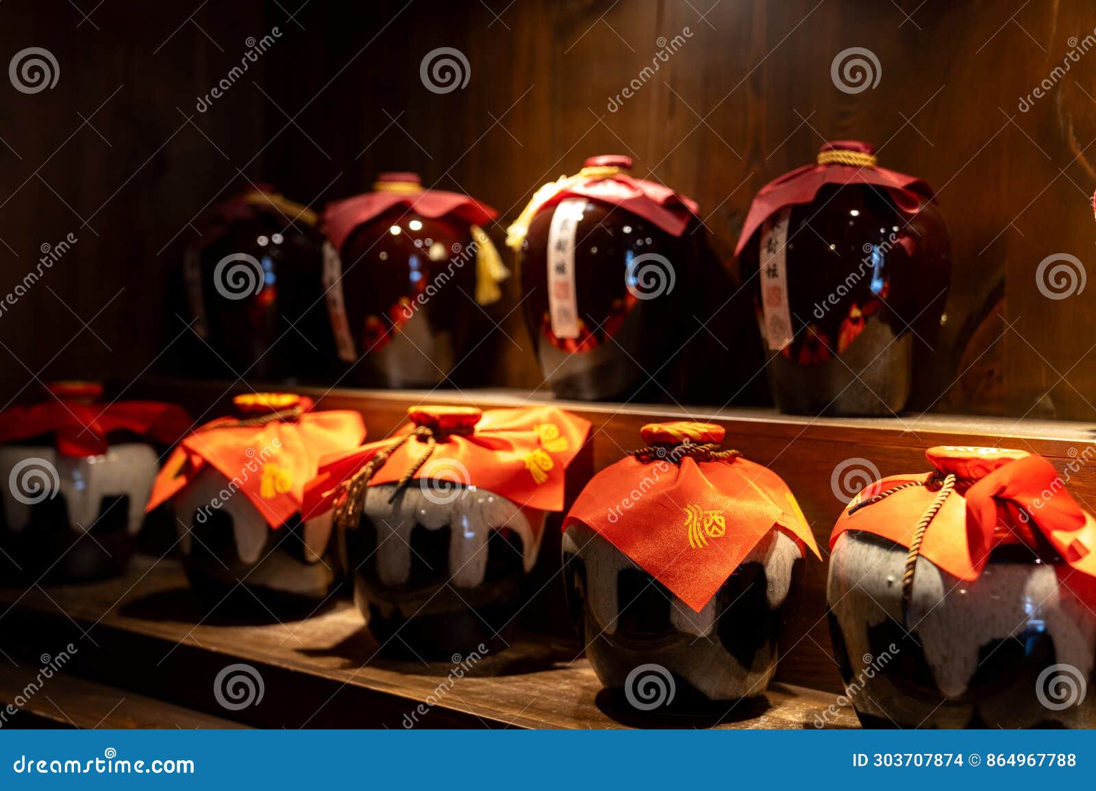 Chinese Traditional Wine Cellar Wine Jar Stock Photo Image of liquor