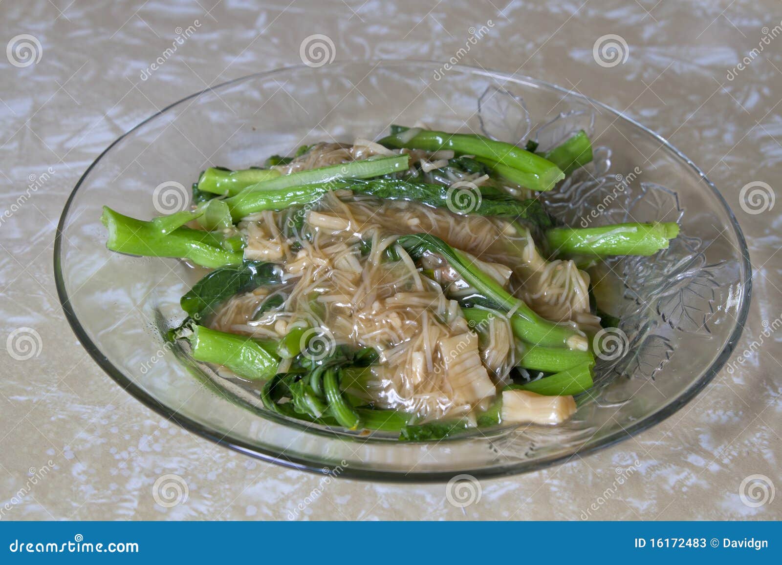 Chinese Vegetable with Dried Scallops 2 Stock Image Image of gravy