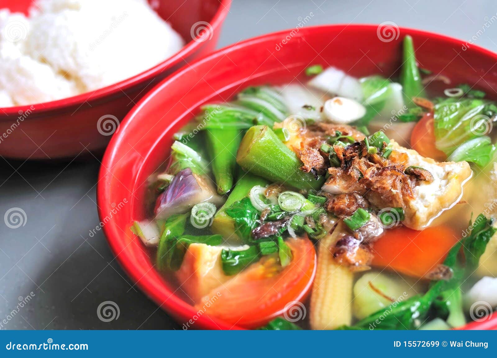 Chinese vegetable soup stock image. Image of meal, concept 15572699