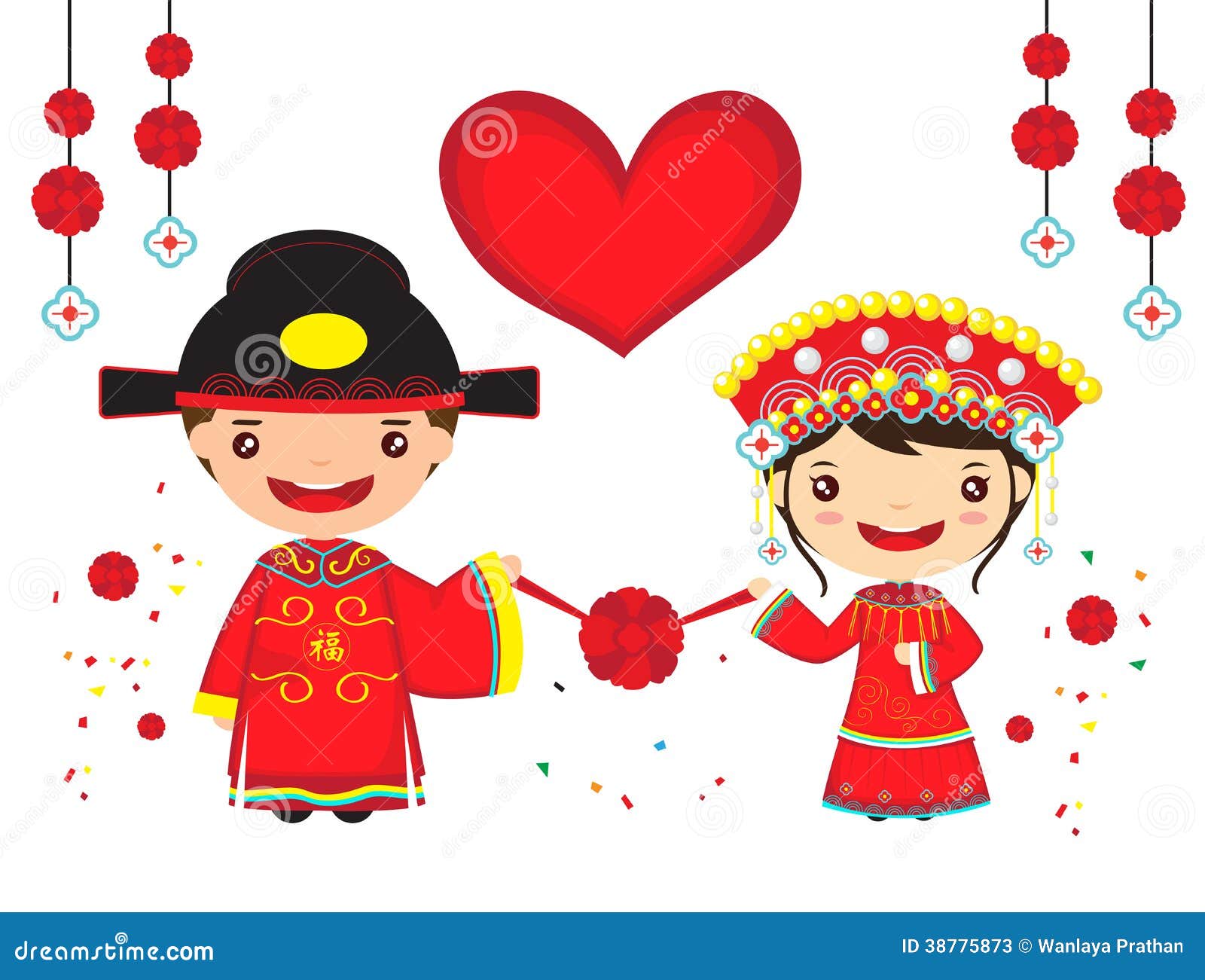 Chinese Wedding Couple Stock Vector  Image: 38775873