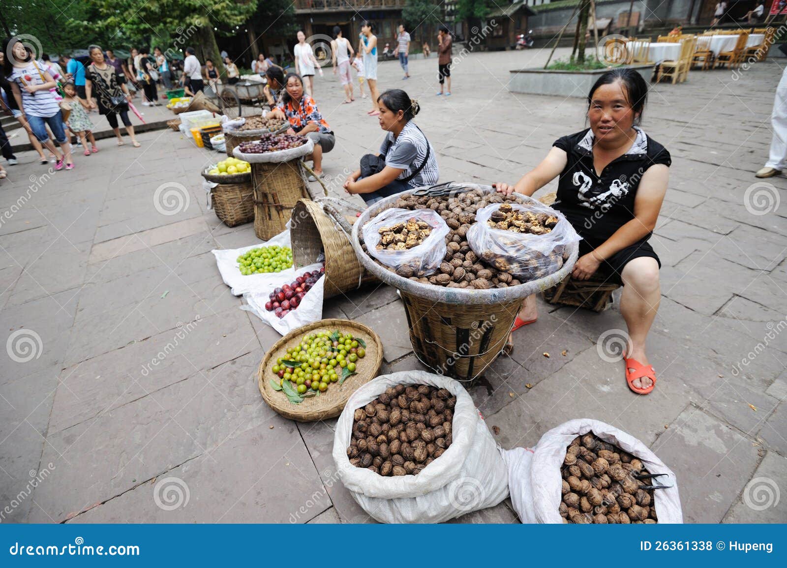 Chinese Women Selling Walnuts Editorial Stock Photo Image of dieting