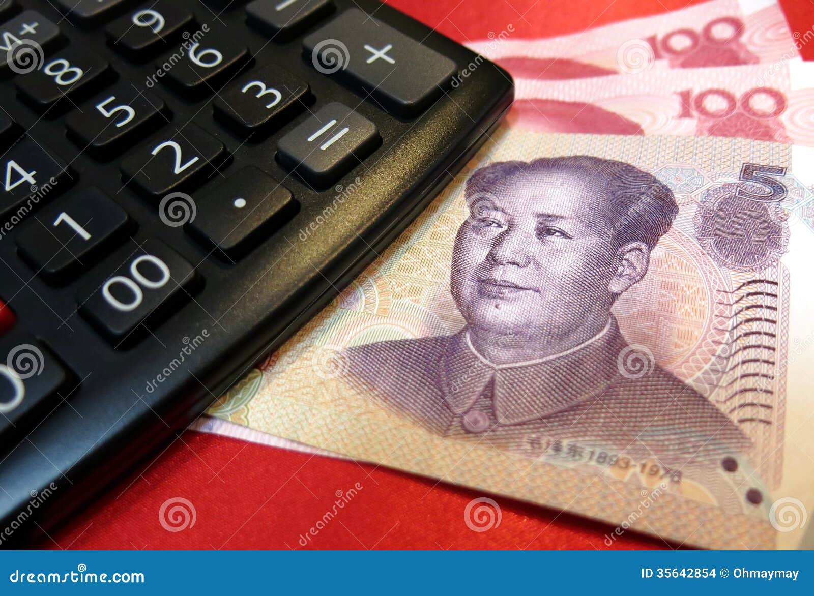 Chinese Yuan with Calculator Stock Photo Image of abstract, calculate