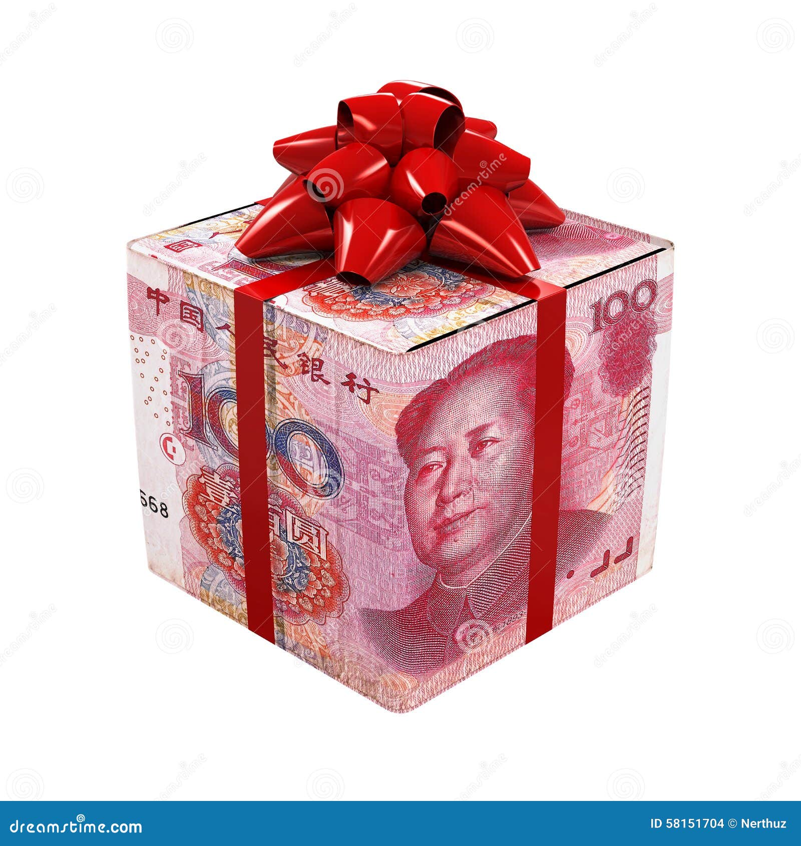 Chinese Yuan Money Gift Box Stock Illustration Illustration of