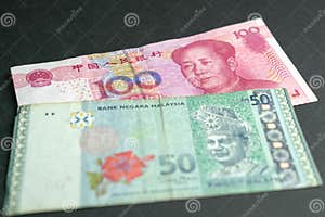 Chinese Yuan RMB And Malaysia Ringgit MYR Stock Photo Image Of 