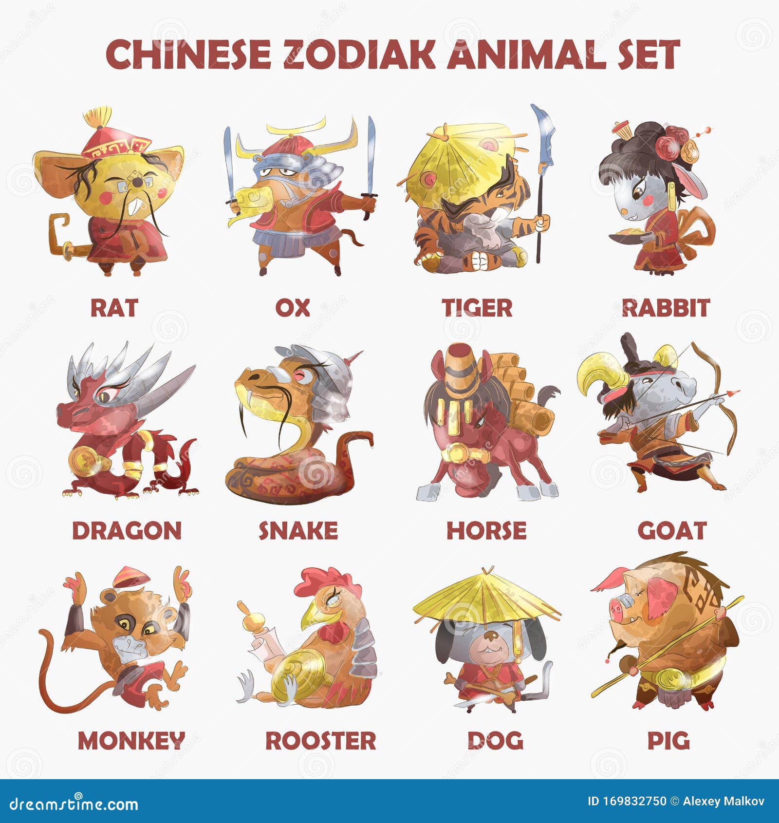 Chinese Zodiac Animals Cartoon Set of Rabbit Dog Monkey Pig Tiger Horse Dragon Goat Snake Rooster Ox Rat Isolated Stock Vector - Illustration of mythology, china: 169832750 Chinese Zodiac Animals Cartoon Set of Rabbit Dog Monkey Pig Tiger Horse Dragon Goat Snake Rooster Ox Rat Isolated Stock Vector - Illustration of mythology, china: 169832750