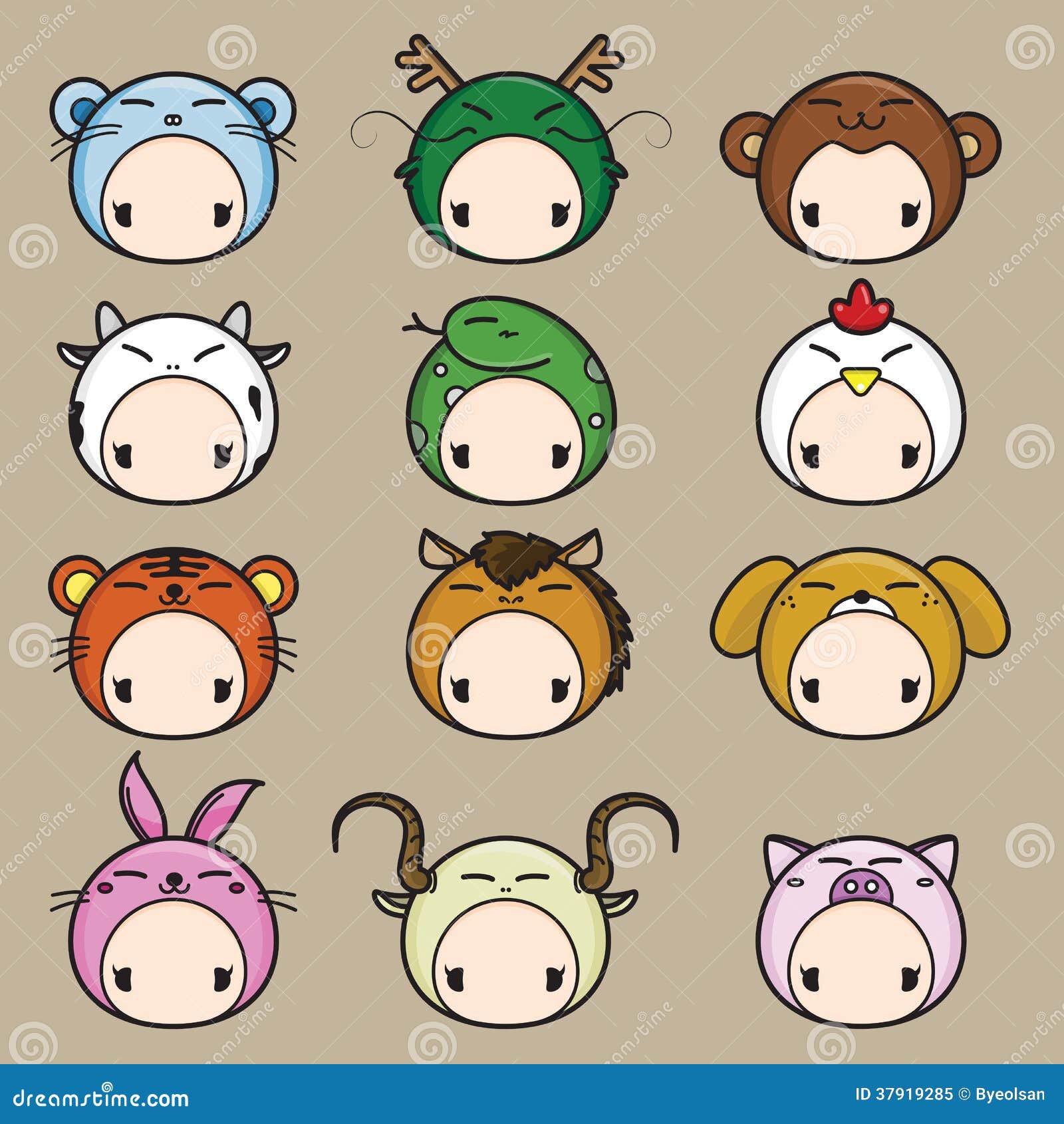 Chinese Zodiac. 12 Animals Icon Set. Stock Vector - Illustration of china, symbol: 37919285 Chinese Zodiac. 12 Animals Icon Set. Stock Vector - Illustration of china, symbol: 37919285