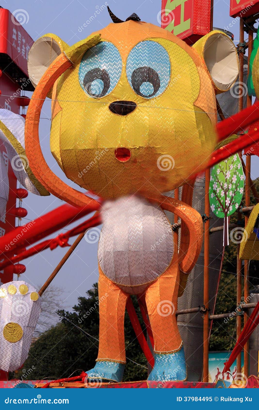 Chinese Zodiac Monkey Lantern Stock Image Image of enjoy, holiday