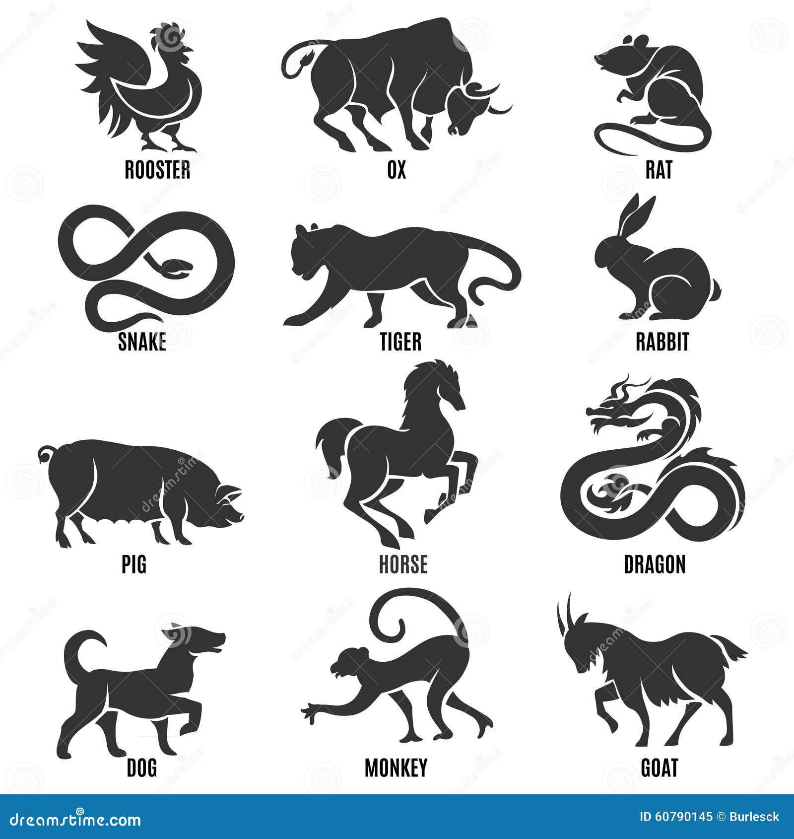 Chinese zodiac symbol of etching ox Royalty Free Vector