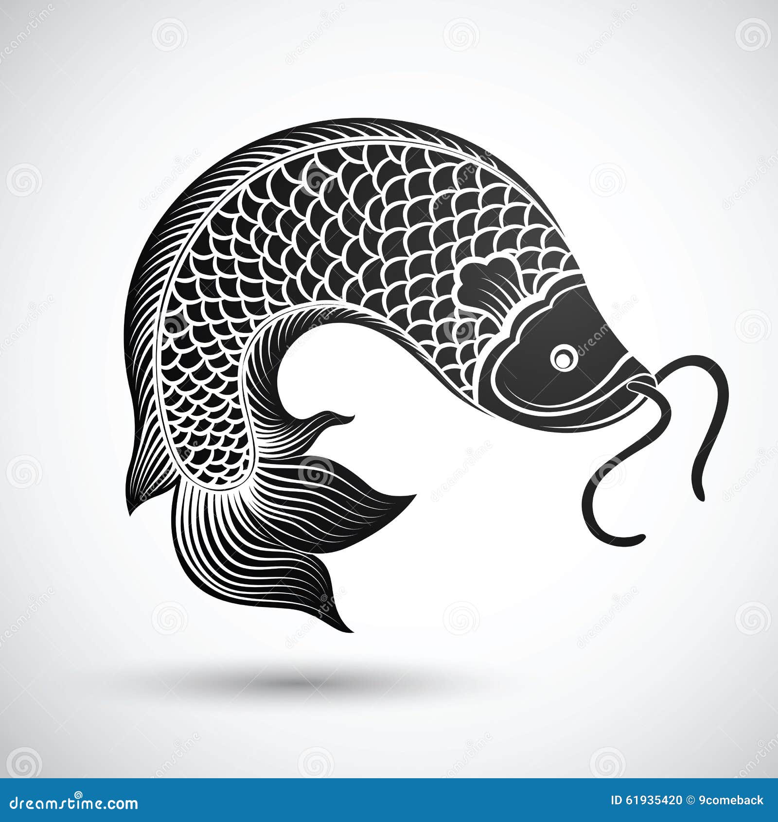 Chinesische Fische Vektor Abbildung Illustration Von Chinesisch