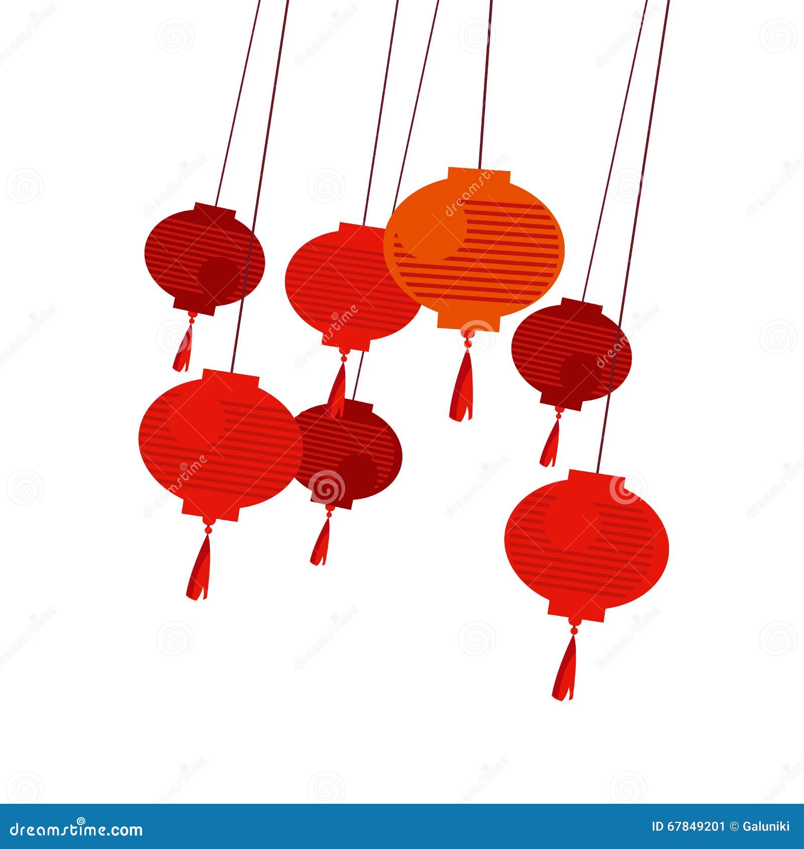 Chinesische Rote Laterne Vektor Abbildung Illustration Von Dekor