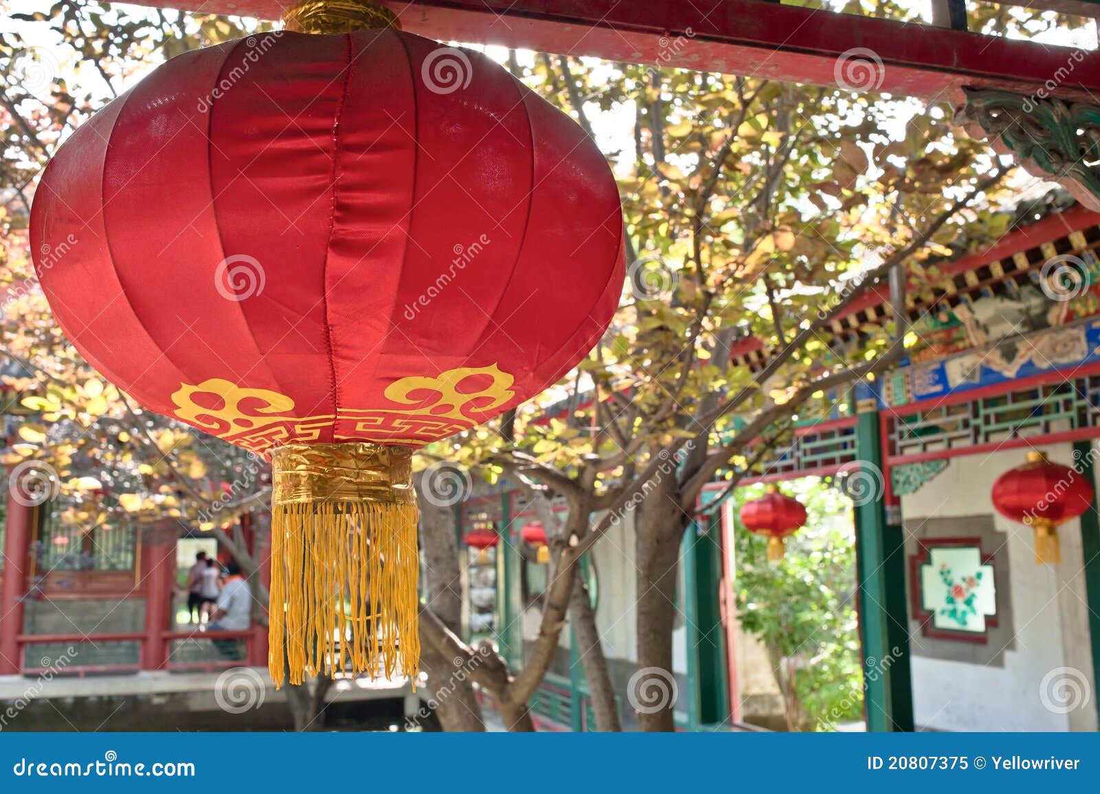 Chinesischer Garten Rote Laterne Stockbild Bild von garten