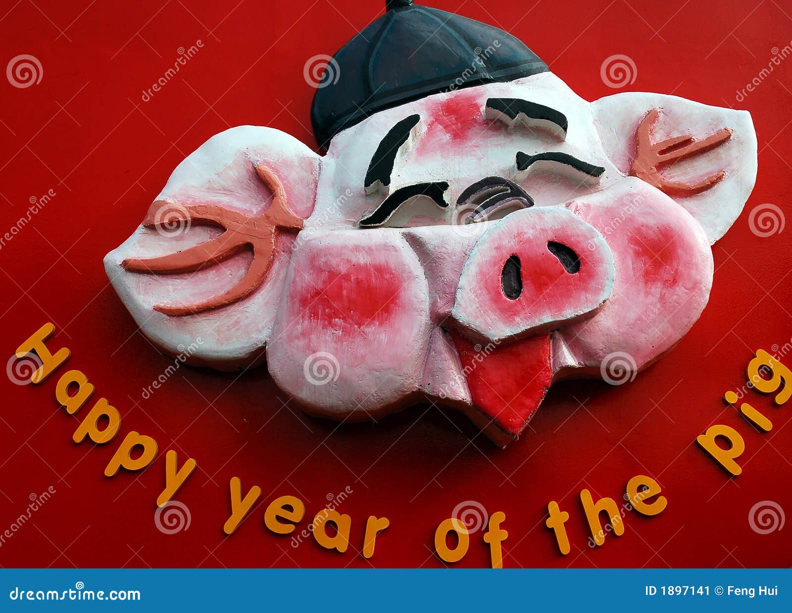 Chinesisches Schwein Des Neuen Jahres Stockbild - Bild von abbildung ...