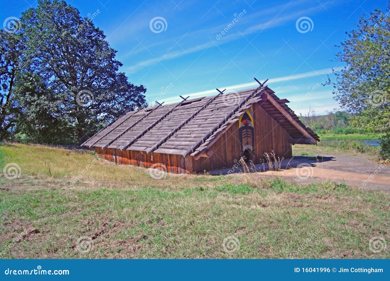 Chinook Indian Cedar Plankhouse Stock Photo Image of cedar