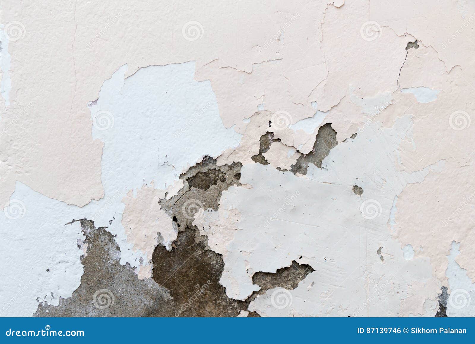 Chipped Paint on an Old Plaster Wall Stock Photo Image of brick