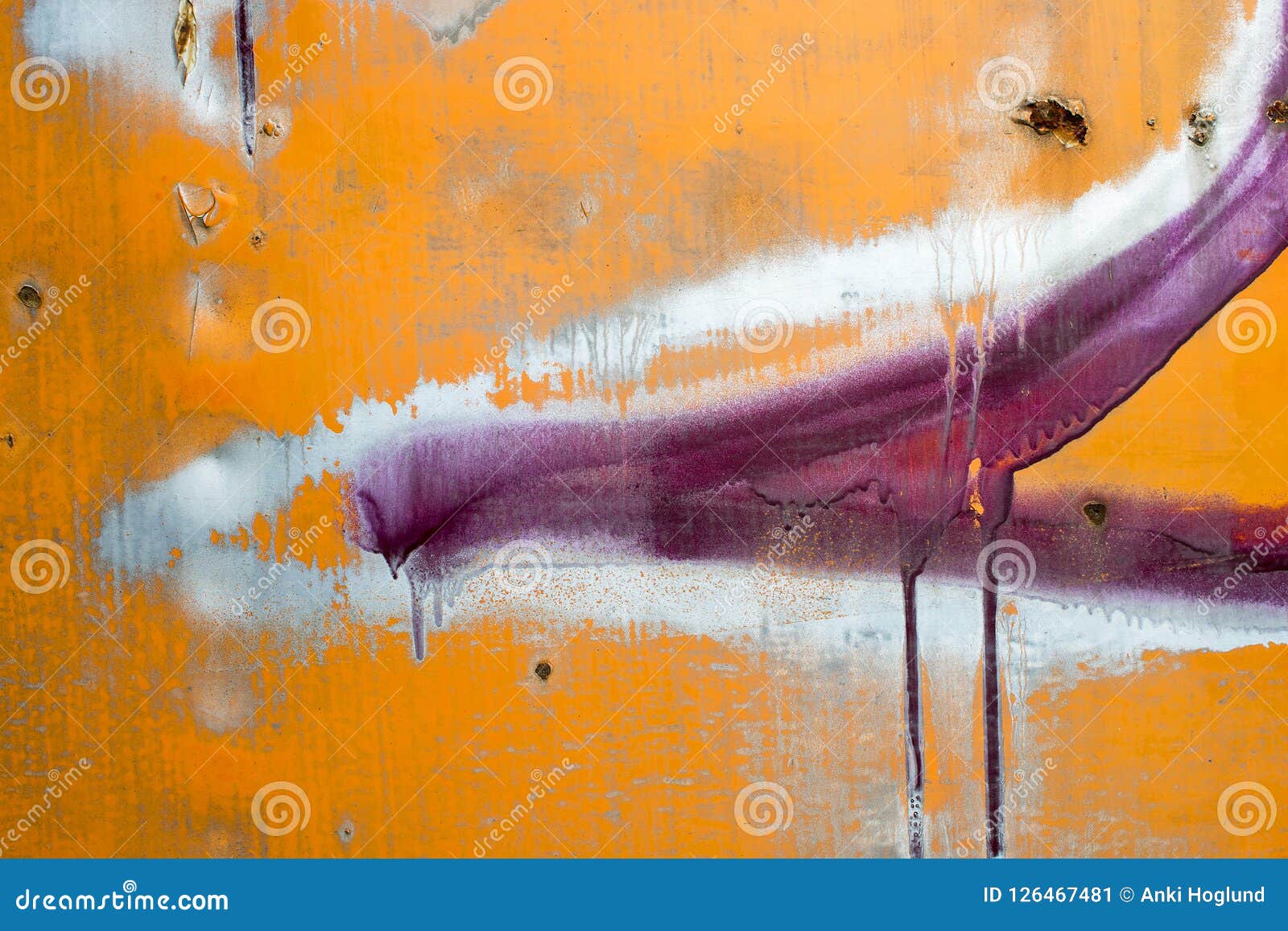 Chipped Paint and Rust on Old Train Car in Closeup Stock Image Image
