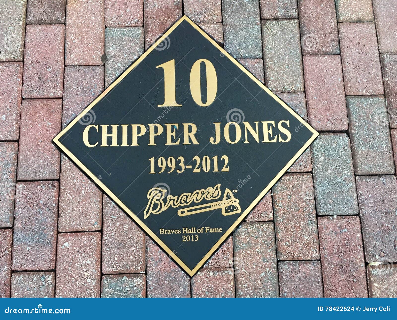 Chipper Jones Hall of Fame Plaque Editorial Stock Image - Image of